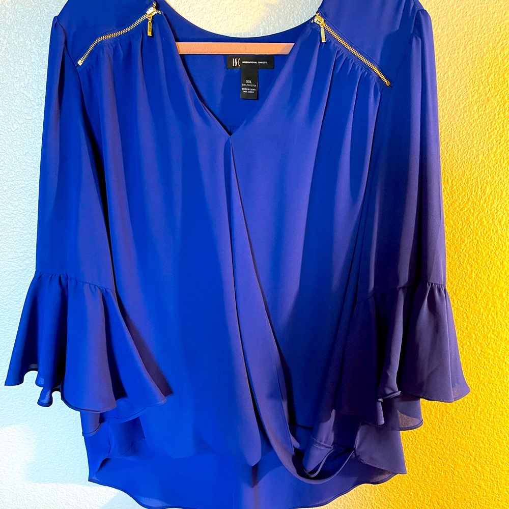 INC Royal Blue Blouse
